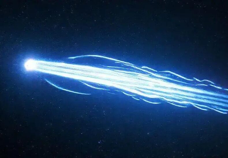 Rare Comet 3I/ATLAS Captured Beside Galaxy: A Cosmic Phenomenon