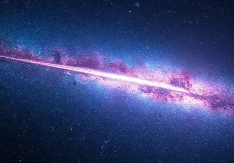 Rare Multi-Tailed Interstellar Comet 3I/ATLAS Captured Beside Galaxy